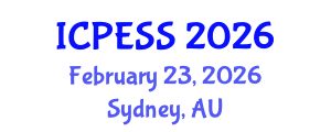 International Conference on Physical Education and Sport Science (ICPESS) February 23, 2026 - Sydney, Australia International Conference on Physical Education and Sport Science (ICPESS) February 23, 2026 - Sydney, Australia