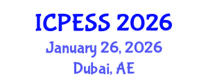 International Conference on Physical Education and Sport Science (ICPESS) January 26, 2026 - Dubai, United Arab Emirates International Conference on Physical Education and Sport Science (ICPESS) January 26, 2026 - Dubai, United Arab Emirates