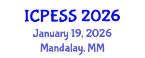 International Conference on Physical Education and Sport Science (ICPESS) January 19, 2026 - Mandalay, Myanmar International Conference on Physical Education and Sport Science (ICPESS) January 19, 2026 - Mandalay, Myanmar