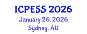 International Conference on Physical Education and Sport Science (ICPESS) January 26, 2026 - Sydney, Australia International Conference on Physical Education and Sport Science (ICPESS) January 26, 2026 - Sydney, Australia