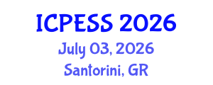 International Conference on Physical Education and Sport Science (ICPESS) July 03, 2026 - Santorini, Greece International Conference on Physical Education and Sport Science (ICPESS) July 03, 2026 - Santorini, Greece