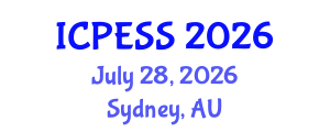 International Conference on Physical Education and Sport Science (ICPESS) July 28, 2026 - Sydney, Australia International Conference on Physical Education and Sport Science (ICPESS) July 28, 2026 - Sydney, Australia