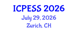 International Conference on Physical Education and Sport Science (ICPESS) July 29, 2026 - Zurich, Switzerland International Conference on Physical Education and Sport Science (ICPESS) July 29, 2026 - Zurich, Switzerland