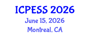 International Conference on Physical Education and Sport Science (ICPESS) June 15, 2026 - Montreal, Canada International Conference on Physical Education and Sport Science (ICPESS) June 15, 2026 - Montreal, Canada