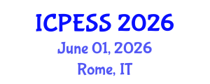 International Conference on Physical Education and Sport Science (ICPESS) June 01, 2026 - Rome, Italy International Conference on Physical Education and Sport Science (ICPESS) June 01, 2026 - Rome, Italy