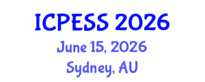 International Conference on Physical Education and Sport Science (ICPESS) June 15, 2026 - Sydney, Australia International Conference on Physical Education and Sport Science (ICPESS) June 15, 2026 - Sydney, Australia