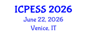 International Conference on Physical Education and Sport Science (ICPESS) June 22, 2026 - Venice, Italy International Conference on Physical Education and Sport Science (ICPESS) June 22, 2026 - Venice, Italy