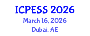 International Conference on Physical Education and Sport Science (ICPESS) March 16, 2026 - Dubai, United Arab Emirates International Conference on Physical Education and Sport Science (ICPESS) March 16, 2026 - Dubai, United Arab Emirates