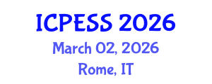 International Conference on Physical Education and Sport Science (ICPESS) March 02, 2026 - Rome, Italy International Conference on Physical Education and Sport Science (ICPESS) March 02, 2026 - Rome, Italy