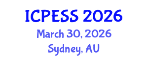 International Conference on Physical Education and Sport Science (ICPESS) March 30, 2026 - Sydney, Australia International Conference on Physical Education and Sport Science (ICPESS) March 30, 2026 - Sydney, Australia