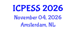 International Conference on Physical Education and Sport Science (ICPESS) November 04, 2026 - Amsterdam, Netherlands International Conference on Physical Education and Sport Science (ICPESS) November 04, 2026 - Amsterdam, Netherlands