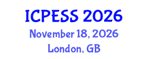 International Conference on Physical Education and Sport Science (ICPESS) November 18, 2026 - London, United Kingdom International Conference on Physical Education and Sport Science (ICPESS) November 18, 2026 - London, United Kingdom