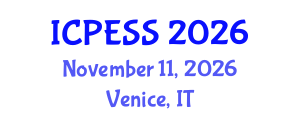 International Conference on Physical Education and Sport Science (ICPESS) November 11, 2026 - Venice, Italy International Conference on Physical Education and Sport Science (ICPESS) November 11, 2026 - Venice, Italy