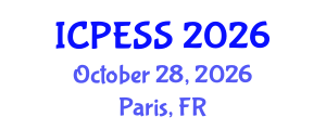 International Conference on Physical Education and Sport Science (ICPESS) October 28, 2026 - Paris, France