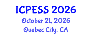 International Conference on Physical Education and Sport Science (ICPESS) October 21, 2026 - Quebec City, Canada International Conference on Physical Education and Sport Science (ICPESS) October 21, 2026 - Quebec City, Canada