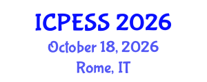 International Conference on Physical Education and Sport Science (ICPESS) October 18, 2026 - Rome, Italy