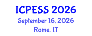 International Conference on Physical Education and Sport Science (ICPESS) September 16, 2026 - Rome, Italy International Conference on Physical Education and Sport Science (ICPESS) September 16, 2026 - Rome, Italy