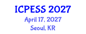 International Conference on Physical Education and Sport Science (ICPESS) April 17, 2027 - Seoul, Republic of Korea International Conference on Physical Education and Sport Science (ICPESS) April 17, 2027 - Seoul, Republic of Korea