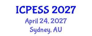 International Conference on Physical Education and Sport Science (ICPESS) April 24, 2027 - Sydney, Australia International Conference on Physical Education and Sport Science (ICPESS) April 24, 2027 - Sydney, Australia