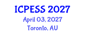 International Conference on Physical Education and Sport Science (ICPESS) April 03, 2027 - Toronto, Australia International Conference on Physical Education and Sport Science (ICPESS) April 03, 2027 - Toronto, Australia