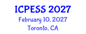 International Conference on Physical Education and Sport Science (ICPESS) February 10, 2027 - Toronto, Canada International Conference on Physical Education and Sport Science (ICPESS) February 10, 2027 - Toronto, Canada