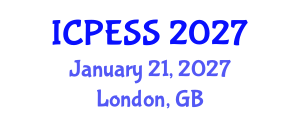 International Conference on Physical Education and Sport Science (ICPESS) January 21, 2027 - London, United Kingdom International Conference on Physical Education and Sport Science (ICPESS) January 21, 2027 - London, United Kingdom