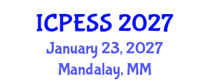 International Conference on Physical Education and Sport Science (ICPESS) January 23, 2027 - Mandalay, Myanmar International Conference on Physical Education and Sport Science (ICPESS) January 23, 2027 - Mandalay, Myanmar
