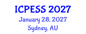 International Conference on Physical Education and Sport Science (ICPESS) January 28, 2027 - Sydney, Australia International Conference on Physical Education and Sport Science (ICPESS) January 28, 2027 - Sydney, Australia