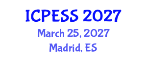 International Conference on Physical Education and Sport Science (ICPESS) March 25, 2027 - Madrid, Spain International Conference on Physical Education and Sport Science (ICPESS) March 25, 2027 - Madrid, Spain