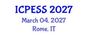 International Conference on Physical Education and Sport Science (ICPESS) March 04, 2027 - Rome, Italy International Conference on Physical Education and Sport Science (ICPESS) March 04, 2027 - Rome, Italy