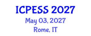 International Conference on Physical Education and Sport Science (ICPESS) May 03, 2027 - Rome, Italy International Conference on Physical Education and Sport Science (ICPESS) May 03, 2027 - Rome, Italy
