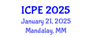 International Conference on Physical Education (ICPE) January 21, 2025 - Mandalay, Myanmar