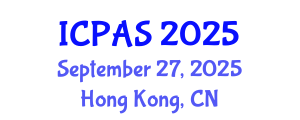 International Conference on Physics and Astronomical Sciences (ICPAS) September 27, 2025 - Hong Kong, China