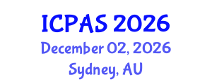 International Conference on Physics and Astronomical Sciences (ICPAS) December 02, 2026 - Sydney, Australia International Conference on Physics and Astronomical Sciences (ICPAS) December 02, 2026 - Sydney, Australia