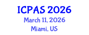 International Conference on Physics and Astronomical Sciences (ICPAS) March 11, 2026 - Miami, United States