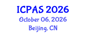 International Conference on Physics and Astronomical Sciences (ICPAS) October 06, 2026 - Beijing, China