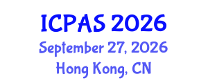 International Conference on Physics and Astronomical Sciences (ICPAS) September 27, 2026 - Hong Kong, China