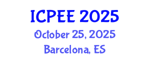 International Conference on Physics and Electronics Engineering (ICPEE) October 25, 2025 - Barcelona, Spain