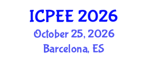 International Conference on Physics and Electronics Engineering (ICPEE) October 25, 2026 - Barcelona, Spain