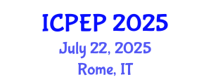 International Conference on Physics and Engineering Physics (ICPEP) July 22, 2025 - Rome, Italy