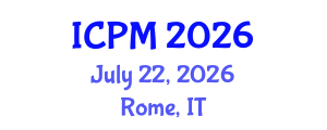 International Conference on Physics and Mathematics (ICPM) July 22, 2026 - Rome, Italy