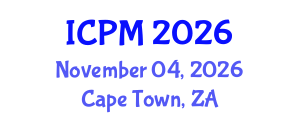 International Conference on Physics and Mathematics (ICPM) November 04, 2026 - Cape Town, South Africa