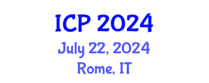 International Conference on Physics (ICP) July 22, 2024 - Rome, Italy