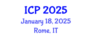 International Conference on Physics (ICP) January 18, 2025 - Rome, Italy