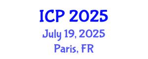 International Conference on Physics (ICP) July 19, 2025 - Paris, France