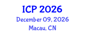 International Conference on Physics (ICP) December 09, 2026 - Macau, China International Conference on Physics (ICP) December 09, 2026 - Macau, China