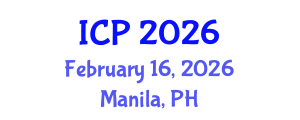 International Conference on Physics (ICP) February 16, 2026 - Manila, Philippines International Conference on Physics (ICP) February 16, 2026 - Manila, Philippines