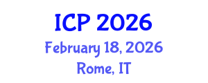 International Conference on Physics (ICP) February 18, 2026 - Rome, Italy