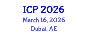 International Conference on Physics (ICP) March 16, 2026 - Dubai, United Arab Emirates International Conference on Physics (ICP) March 16, 2026 - Dubai, United Arab Emirates