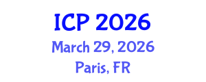 International Conference on Physics (ICP) March 29, 2026 - Paris, France